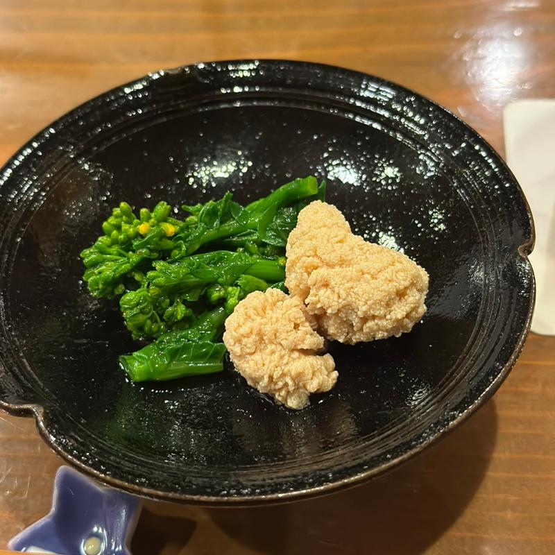 先付け 菜の花の鯛の子(小網町おせん)