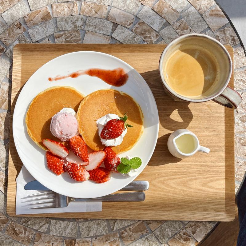 いちご畑パンケーキ(早川農園＆cafeいちご畑)