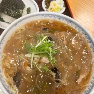 肉もやしラーメン豆芽麺 おにぎりセット(マルイチ神田軒 )