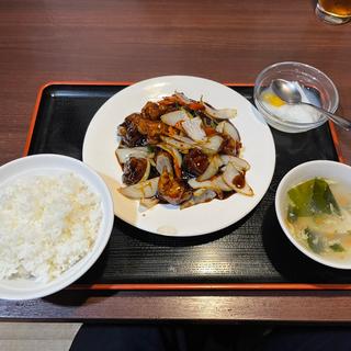 黒酢スブタ定食
