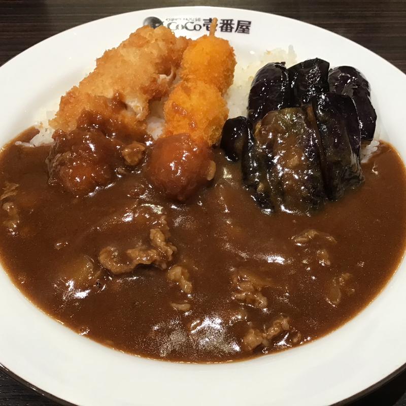 ハヤシライス＋鷄ササミフライ＋うずらの卵串フライ(カレーハウス CoCo壱番屋 青葉区中山吉成店)