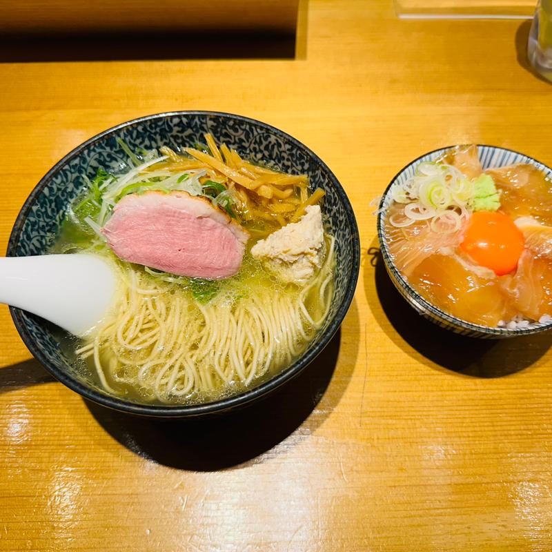 特製鴨出汁塩ラーメン　吉井特製丼(らぁ麺吉井)