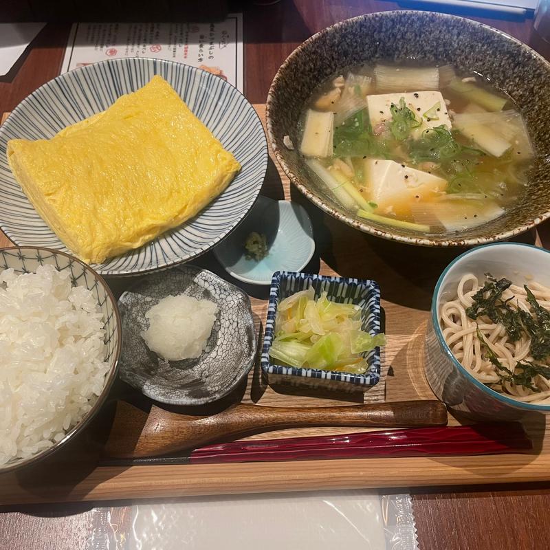 鴨だし仕立て　だし巻き玉子と鳥吸い定食(焼鳥 ハレツバメ 新宿東口店)