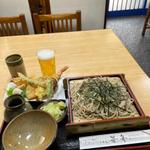 天ざる蕎麦(海老)(笹舟)