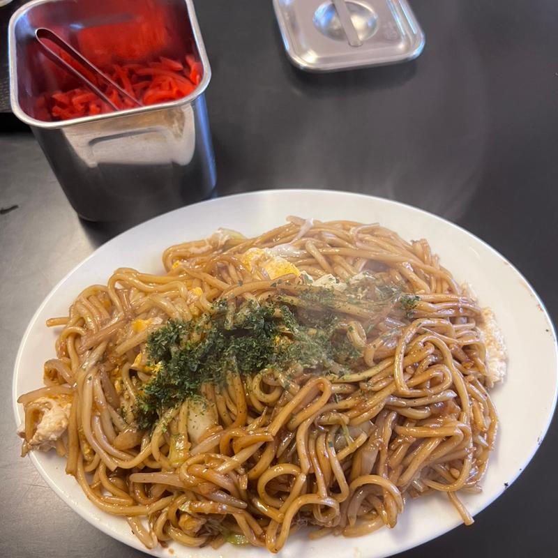 豚バラ玉子焼そば(大釜(だいかま)本店)