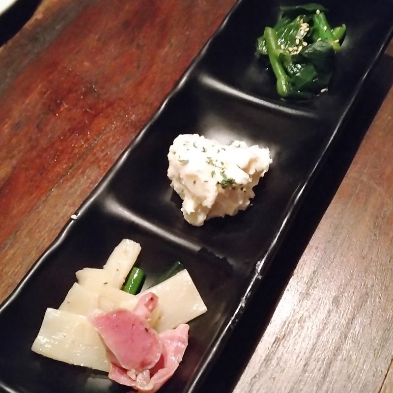 前菜3種盛り(酒、主、手、周平 )