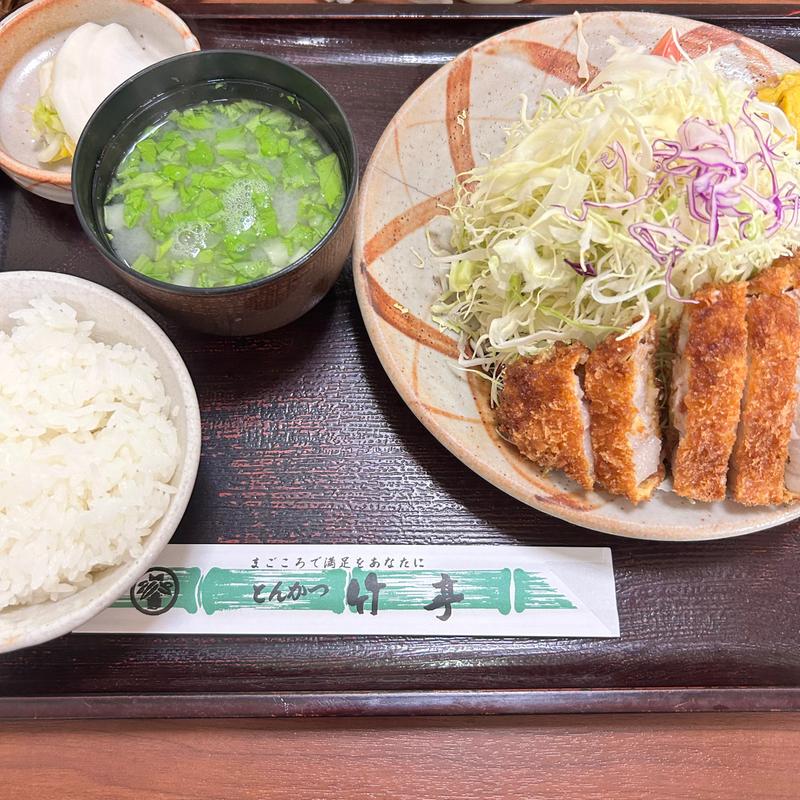 とんかつ定食(とんかつ竹亭 田上店)