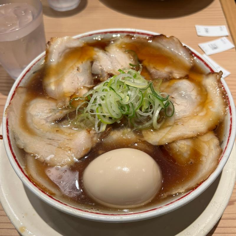 チャーシュー麺　味玉トッピング(東京煮干し らーめん玉 東京駅店)