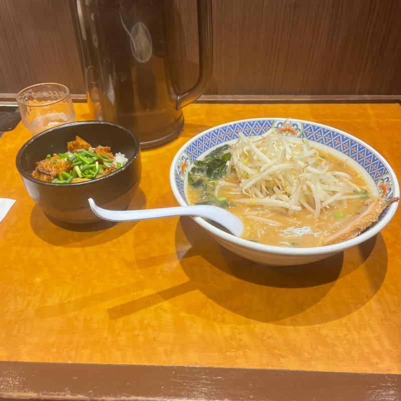 味噌ラーメンチャーシュー丼セット(らーめん花樂 東豊田店)