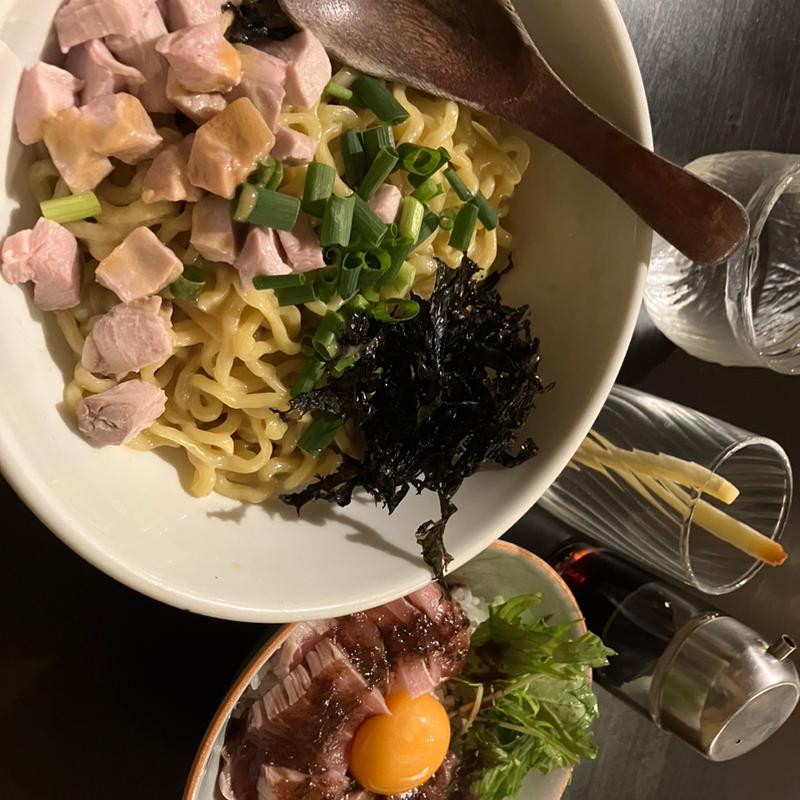 燻製まぜそば(記念日-食と酒と祝いの店-)