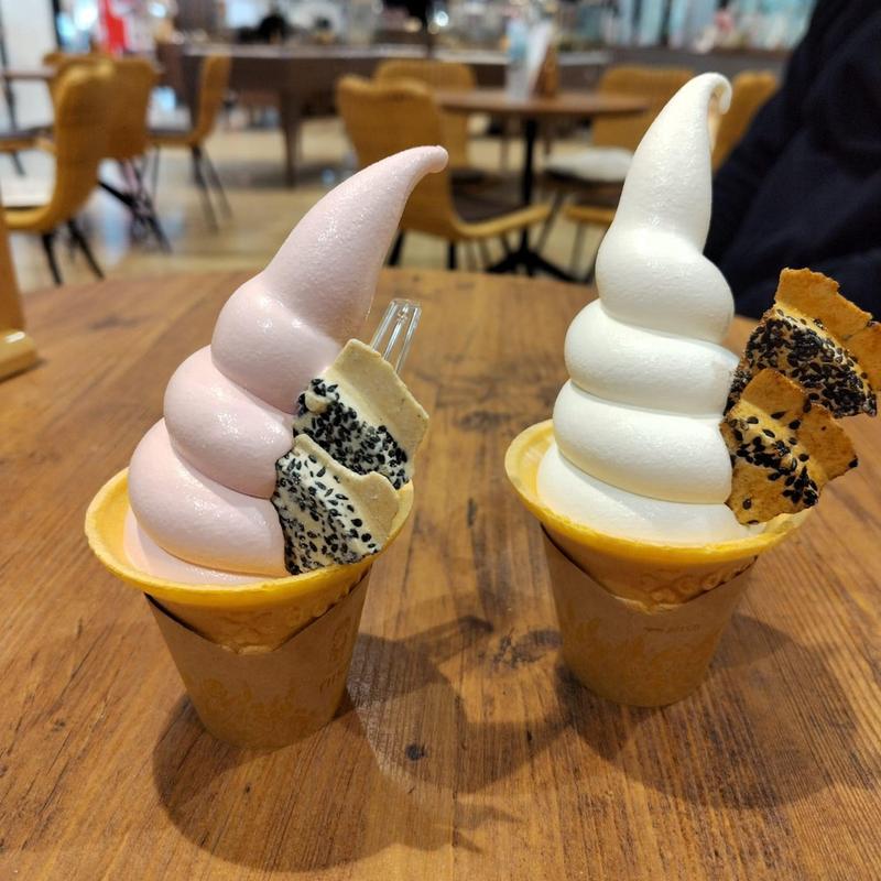 ルビーチョコソフト バニラソフト(小松製菓 駐車場)