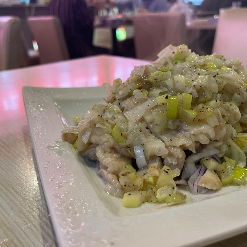 蒸し鶏ネギソース(沸騰小吃城)