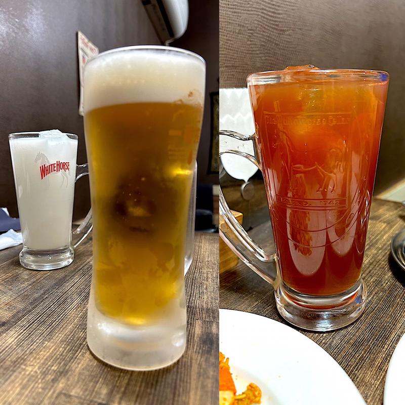 生ビール、ラッシーサワー、チャイ割り(SANTA 宮町店)