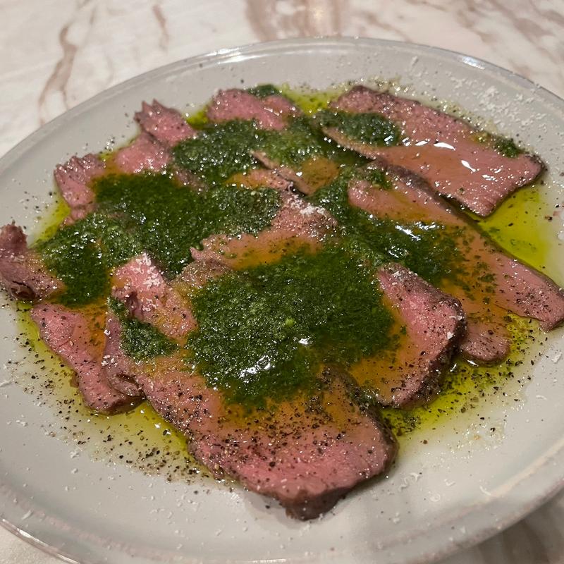 牛ハツのカルパッチョ(カフェレストラン ベルツ 三田)