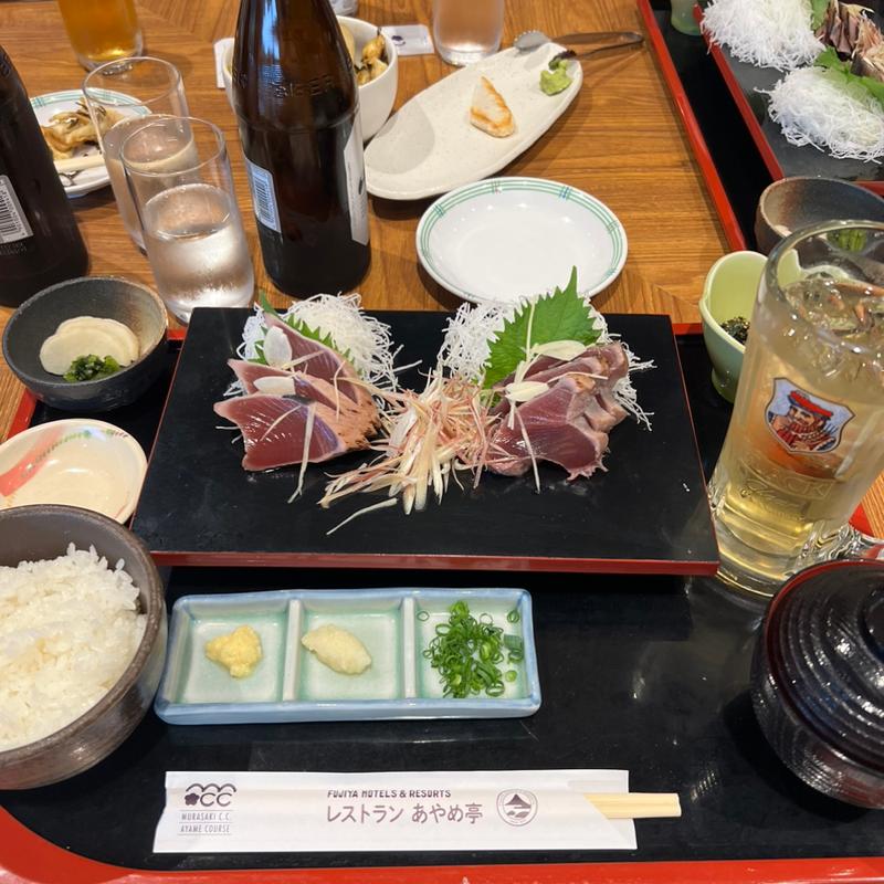 鰹タタキ定食(紫あやめ36　あやめ亭 （富士屋レストラン　あやめ亭）)