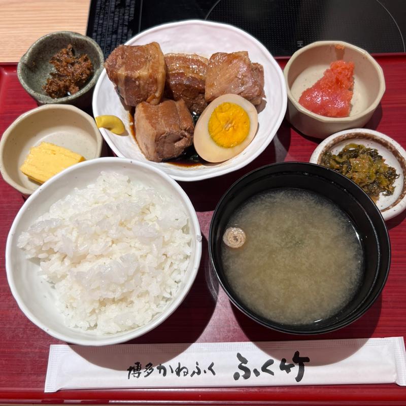 豚角煮御膳(博多かねふく ふく竹 東京駅店)