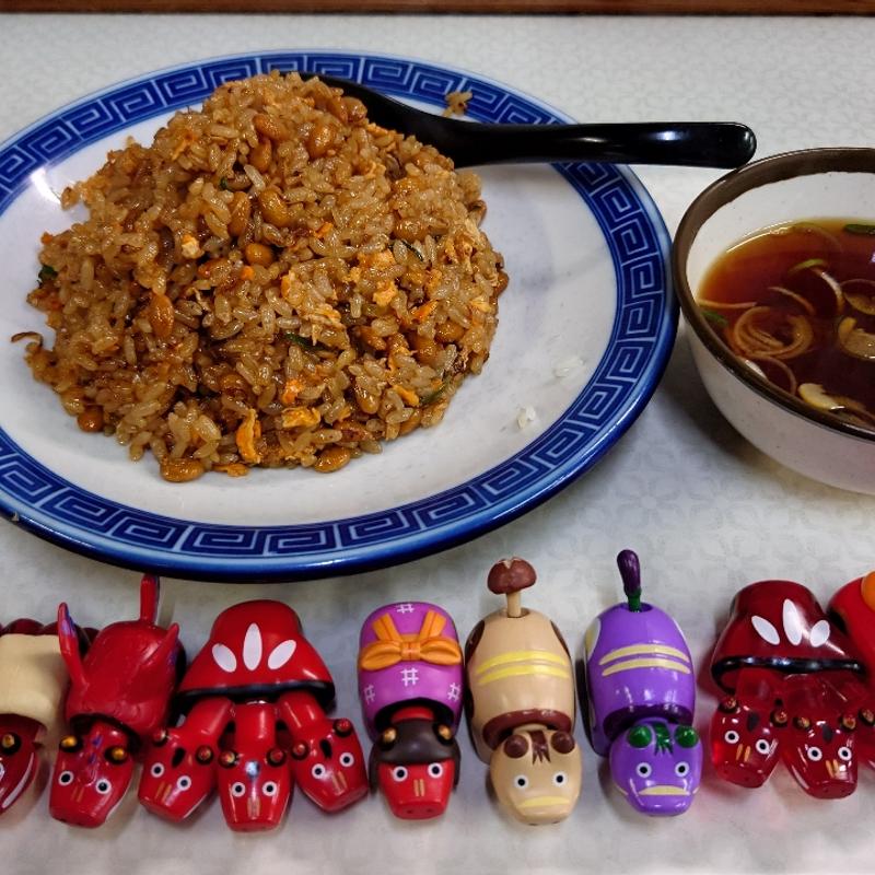 納豆チャーハン(ラーメンくまごろう )