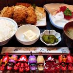 刺身付ヒレカツ定食＋コロッケ(とんかつとん喜 )