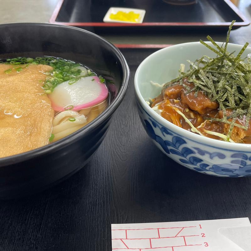 かつめし　＋　きつねうどん(廣家)