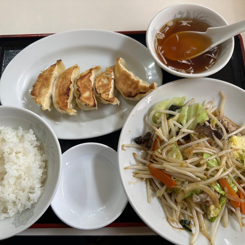 野菜炒め・餃子のセット(ぽん吉)