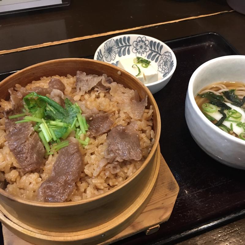 牛肉飯せいろセット(新幸梅)