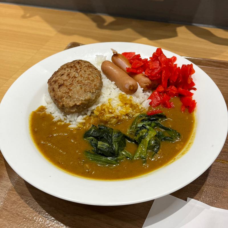 ハンバーグミックスカレー(カレーショップ C＆C 新線新宿店 （カレーショップ シー・アンド・シー）)