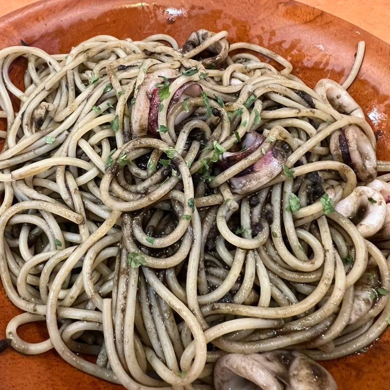 イカの墨入りスパゲティ(サイゼリヤ イオン小野店)
