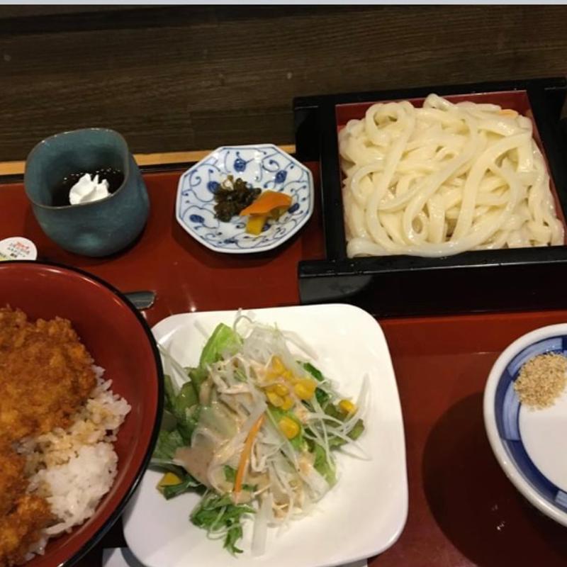 ミニソースカツ丼セット　通常うどん(藤屋本店 （ふじやほんてん）)