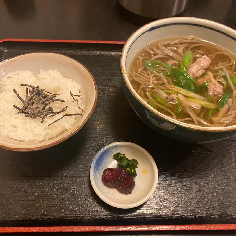 鴨なんは蕎麦定食(蕎麦切り きうち)