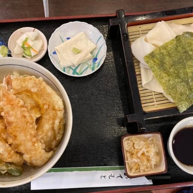 天丼ひもかわセット(うどん 八州)