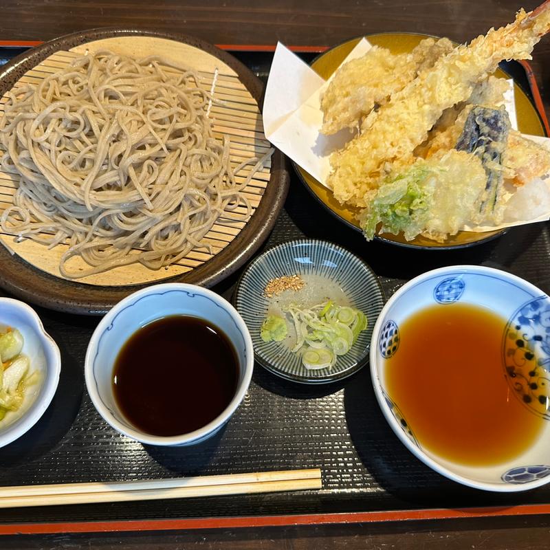 天ぷらとそばセット(蕎麦 長尾根)