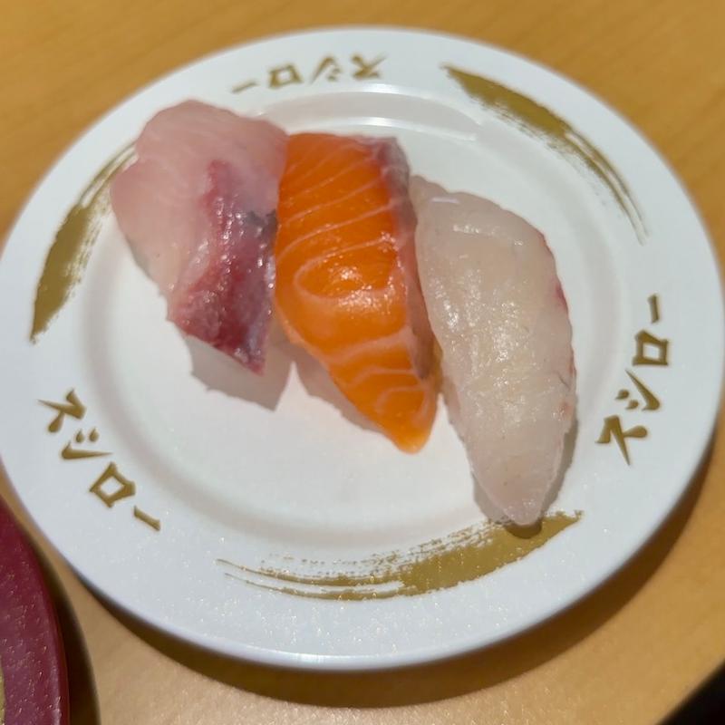本日の鮮魚3貫盛り(スシロー 八千代高津店)