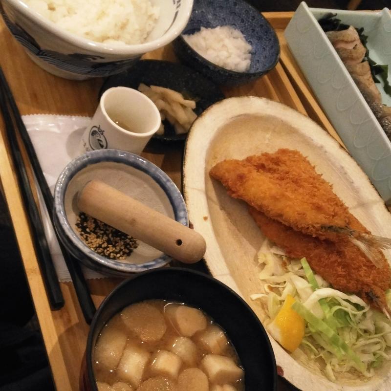 肉厚アジフライ定食(いまがわ食堂 川崎銀柳街店)