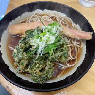 かけ 春菊 魚肉ソーセージ(六文そば 人形町店  )