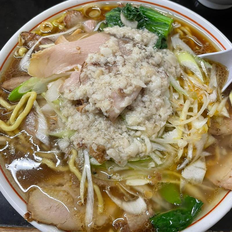 ネギチャーシュー 大盛り 麺硬 背脂(手打らーめん 勝龍)