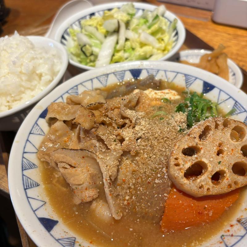 野菜ごろごろ豚汁セット➕白菜サラダ(ごちそうとん汁)