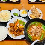 酢豚ラーメン定食(台湾料理 金盛軒)