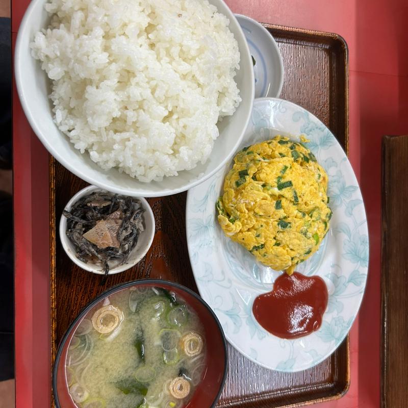 ニラ卵焼き定食(らーめん金次郎 )