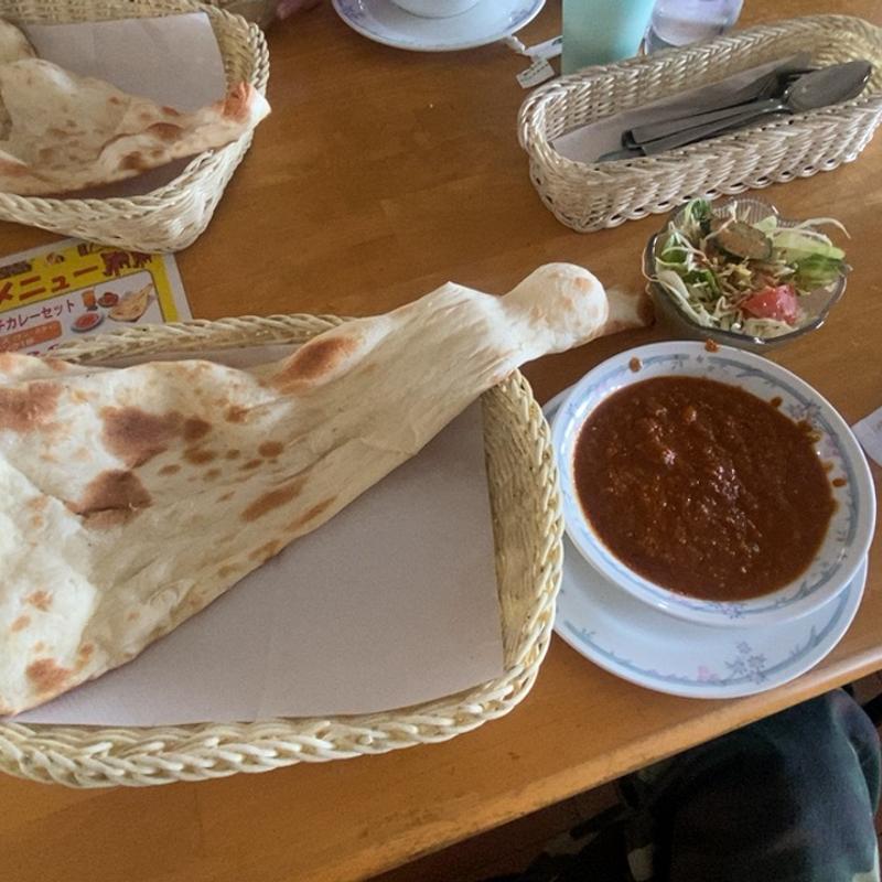 Keema Shrimp Curry  ナン(ナイル 豊栄店 )