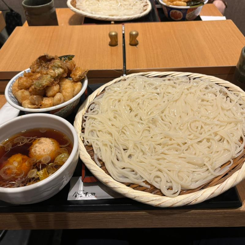 稲庭鶏つくねうどん（冷）と天ばらめし(稲庭うどんとめし 金子半之助 コレド室町店 )