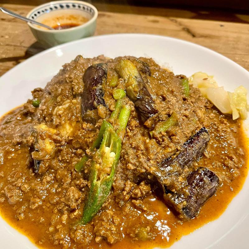 ナスのキーマカレー(もりやま屋)