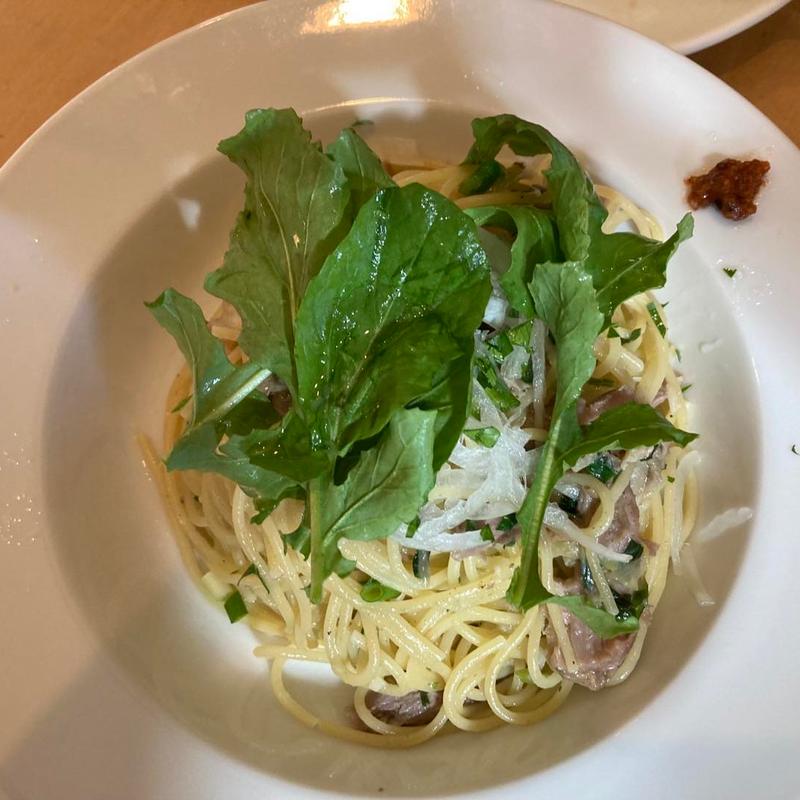 鴨のコンフィと葱のパスタ(cafe restaurant NILS)