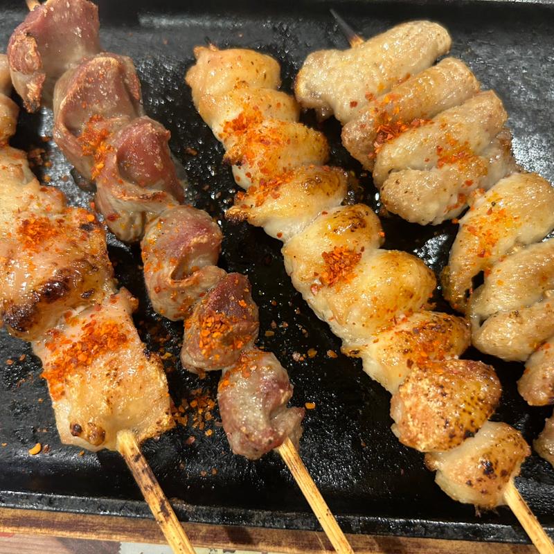 鉄板やきとりおまかせ4種盛(ミライザカ 宇都宮駅西口店)