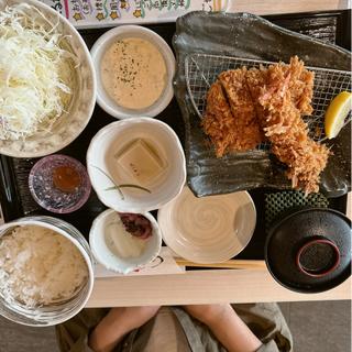 大えびフライ&ヘレかつ定食(まるかつ天理店（奈良名産レストラン&CAFEまるかつ）)