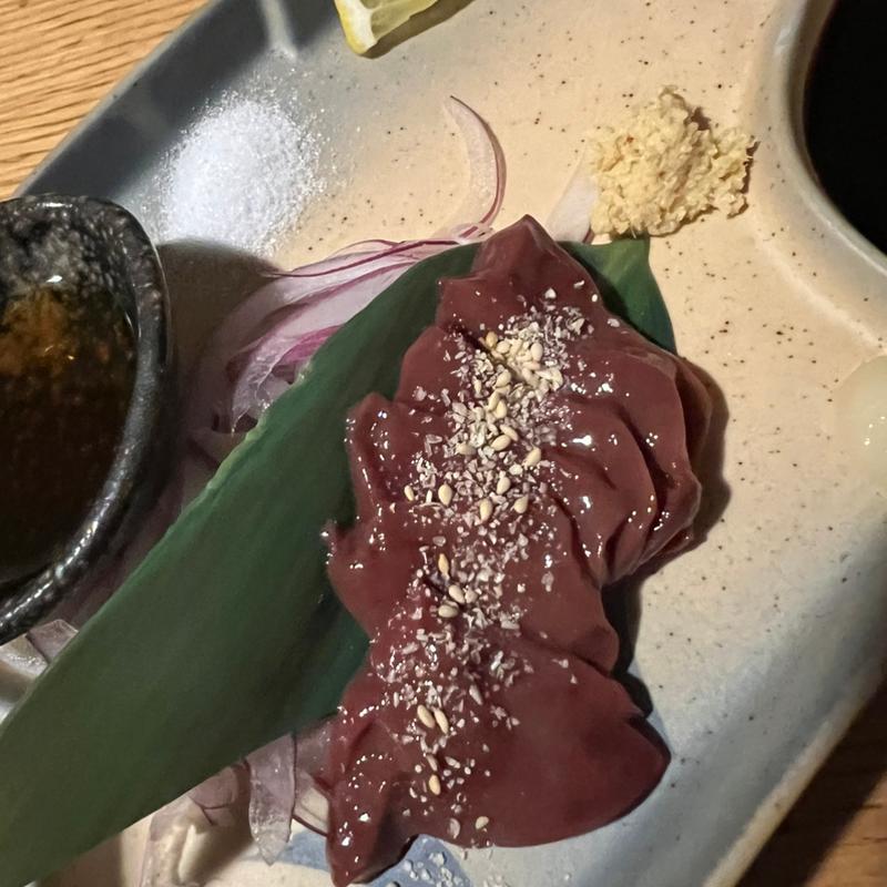 馬レバー刺(博多もつ鍋 徳永屋 大分店)