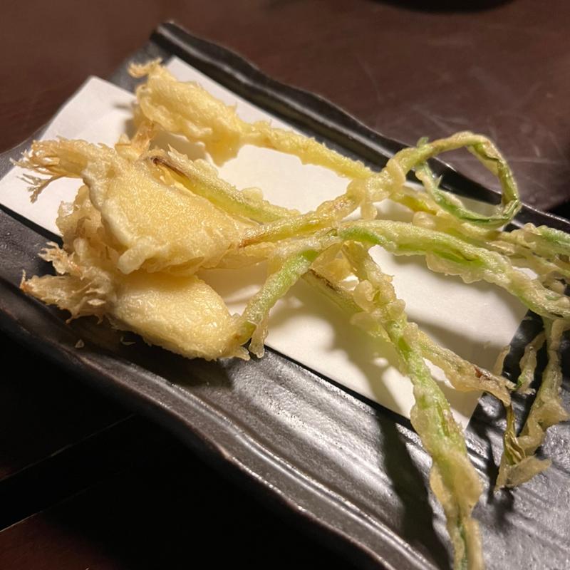 乙姫にんにく天ぷら(こつこつ庵)