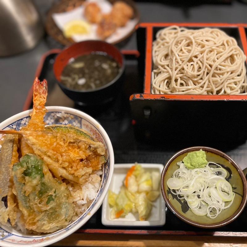 天丼セット(味奈登庵 都筑佐江戸店)