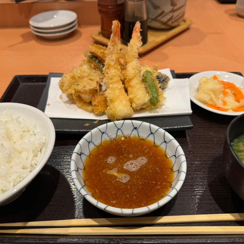 天盛り定食(江戸前天丼はま田　練馬関町店)