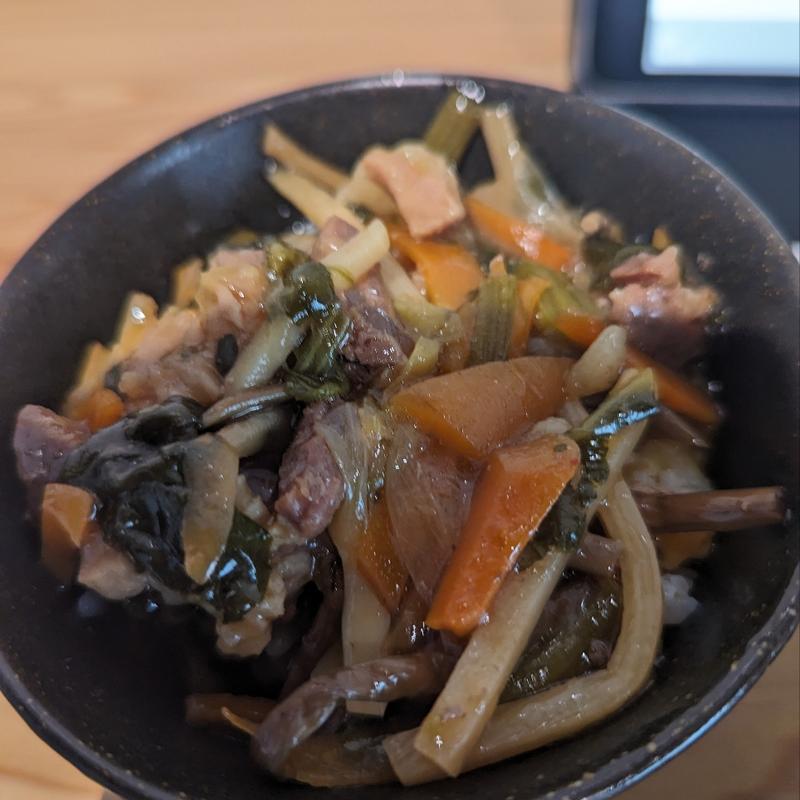 カルビクッパあんかけ丼（本日のおすすめ飯）(中華そば 肴 yamago(ヤマゴ))