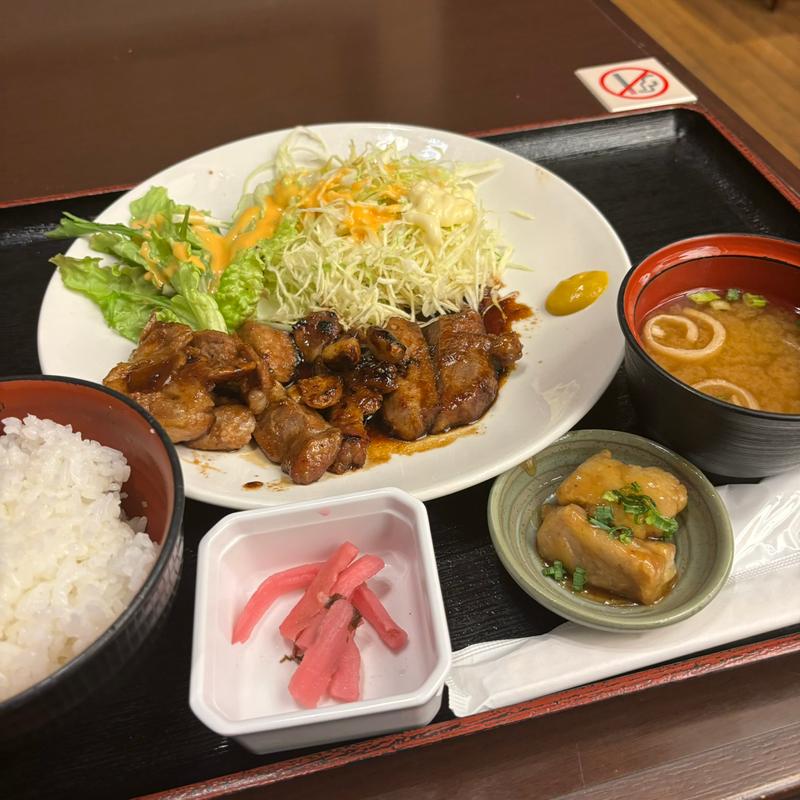 トンテキ定食(笑福の湯)